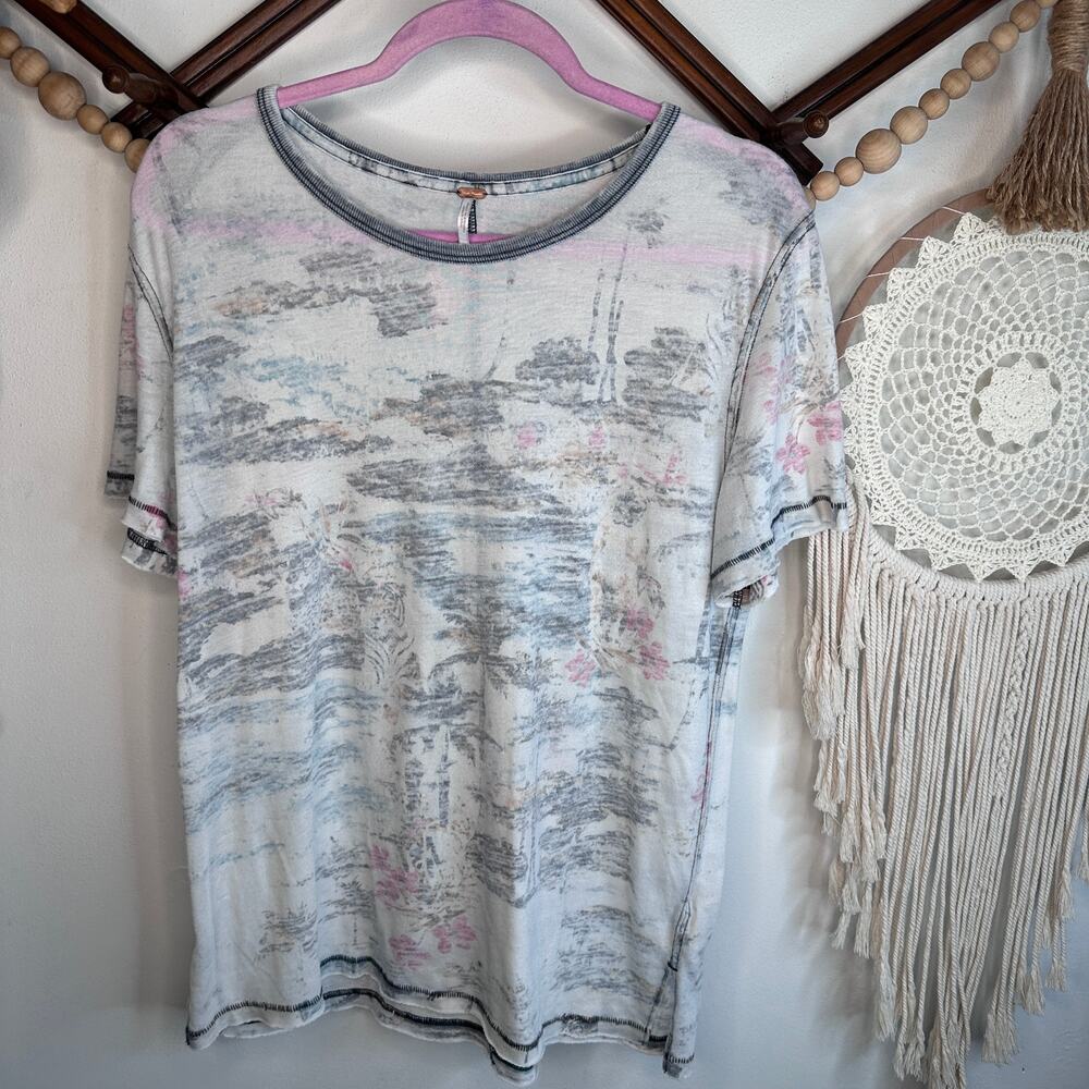 Free People Faded Graphic Burnout T